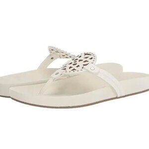 Dolce Vita Pilar Flip Flop Women's US 7 White Laser Cut Thong Sandal -NEW